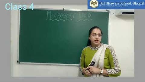 Class 4 computer -- MS Word