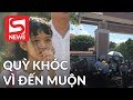 Không biết lịch thi lại, nữ sinh quỳ khóc trước cổng trường vì đến muộn