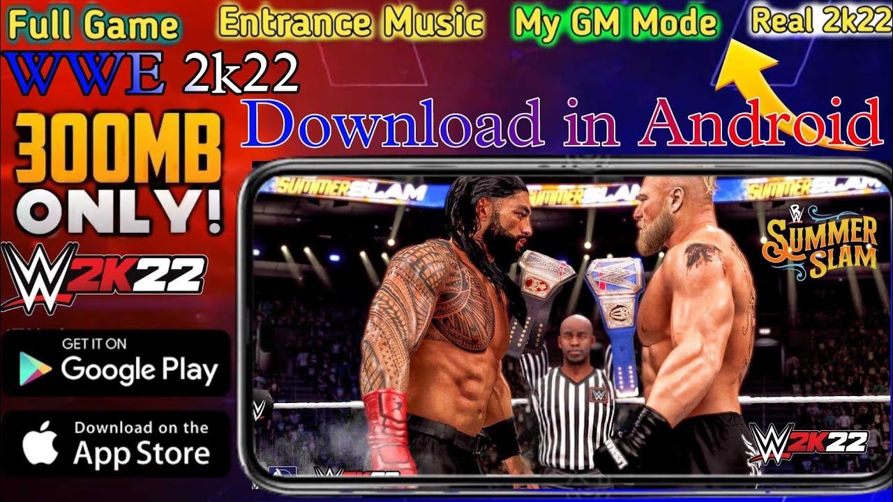 WWE 2k22 mobile free download For ios and android 😍 How to play wwe 2k22  mobile 