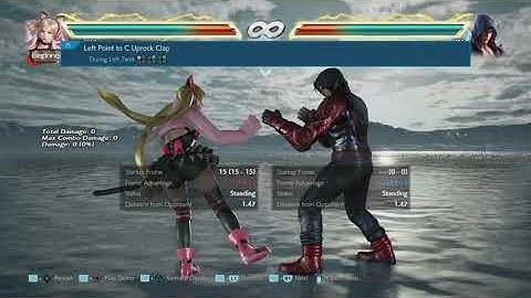 Lucky Chloe movelist with frame data display season 4 (opponent all block)