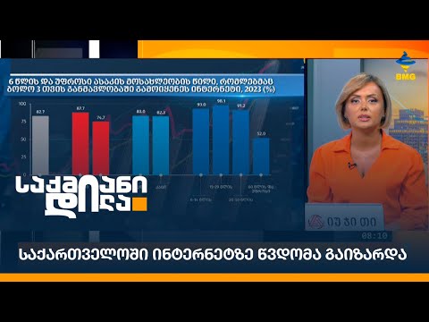 საქართველოში ინტერნეტზე წვდომა გაიზარდა