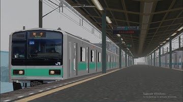 OpenBVE JR EAST Joban Line Local from Ayase to Toride using JR EAST 209-1000 Series