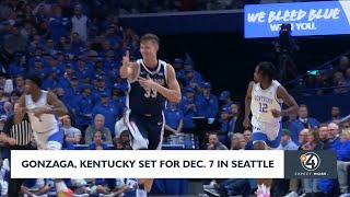Gonzaga, Kentucky set for Dec 7 in Seattle