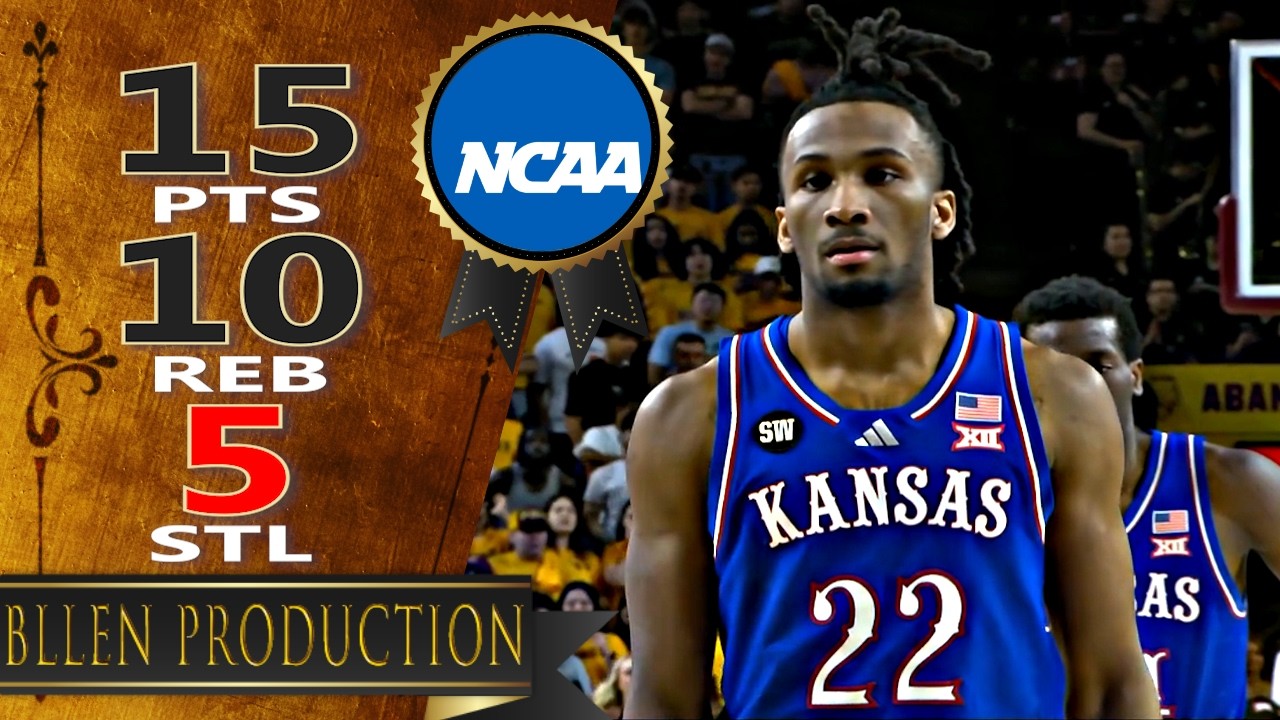 Darryn Peterson - 15 Pts, 4 Ast Highlights｜Kansas Jayhawks vs Arizona State Sun Devils｜2026.03.03