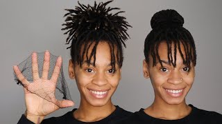 loc bun hair net hack