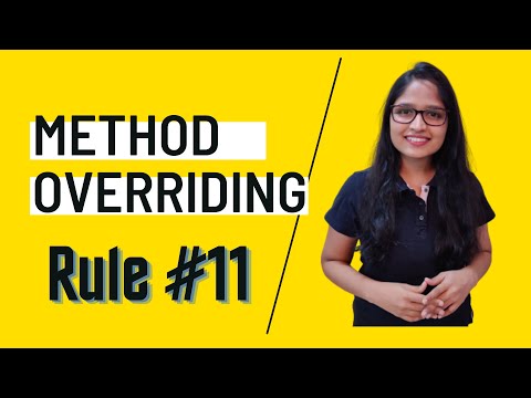 Method Overriding | Rule - 11