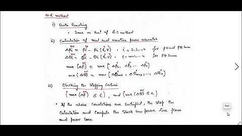Decoupled load flow method and Introduction to Power System Synchronous Stability