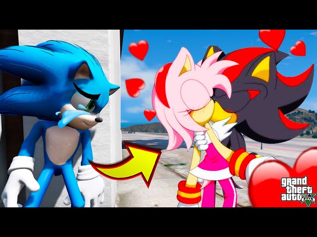 Colorindo SONIC beijando a AMY 