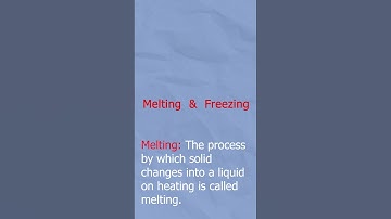 Melting and Freezing #shorts #shortsscience #science #sciencefacts