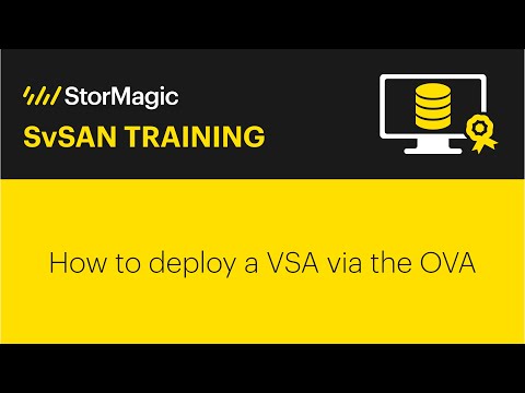 How to deploy a VSA via the OVA