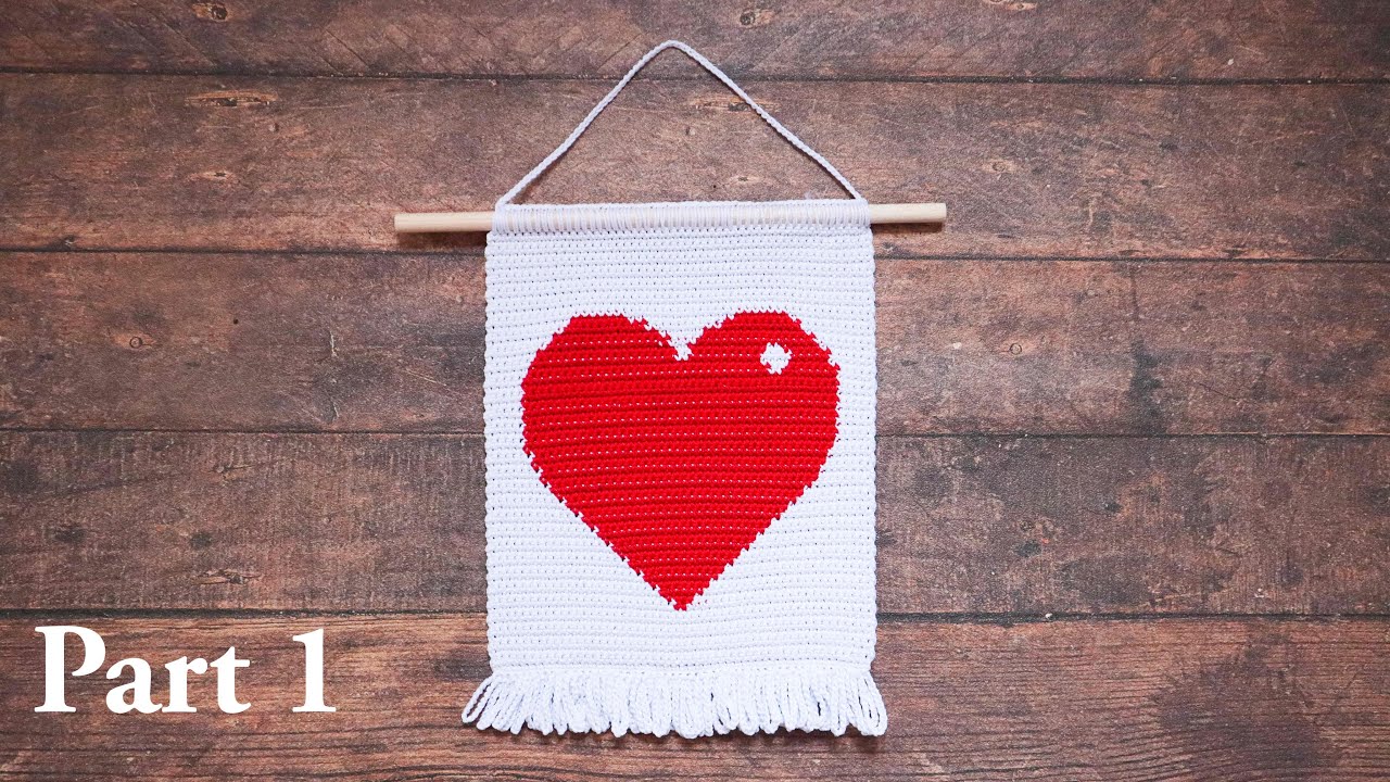 HEART | PART 1 | WAL HANGING | CROCHET TUTORIAL