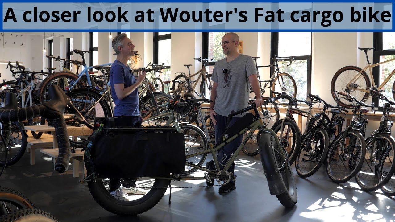 cargo for adventures riders. closer look at Wouter's Big Fat Dummy from Surley YouTube