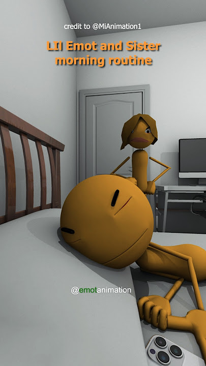 Lil Emot and Sister every morning routine!!! 😴😳😱 (Animation Meme) #memeanimation