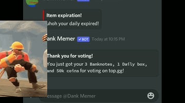 when you VOTE in dank memer