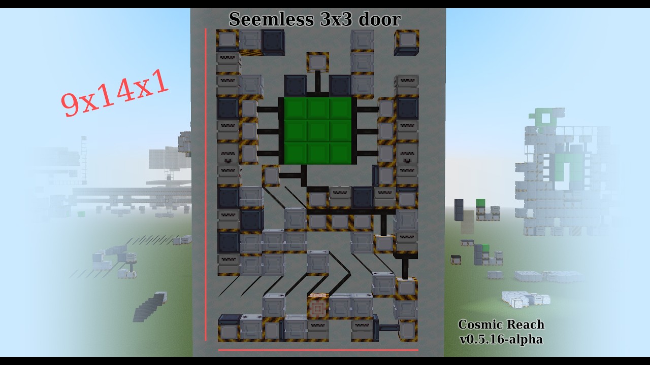 Seemless 3x3 Door (9x14x1) in Cosmic Reach (0.5.16-alpha)