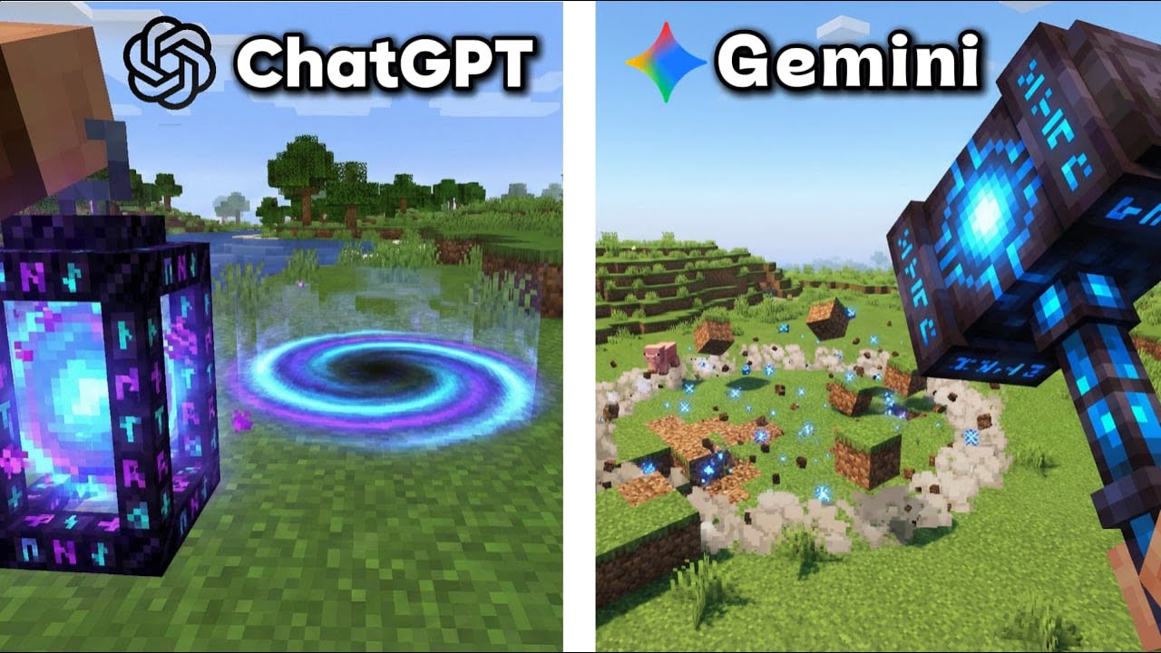Gemini vs Chatgpt New Custom Item in Minecraft From Scratch