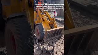Removing Brick Paving with a Knikmops Articulated Loader