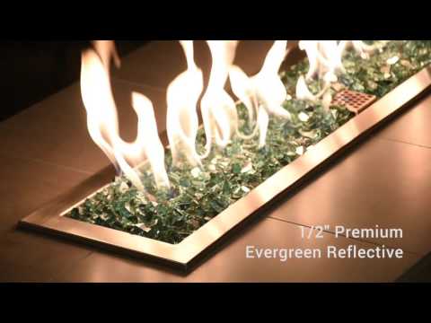 1/2" Evergreen Reflective Fire Glass