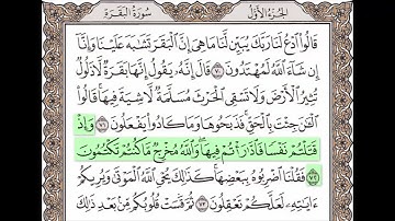 سورة البقرة الآيات من 70 إلى 73 مكررة 10 مرات