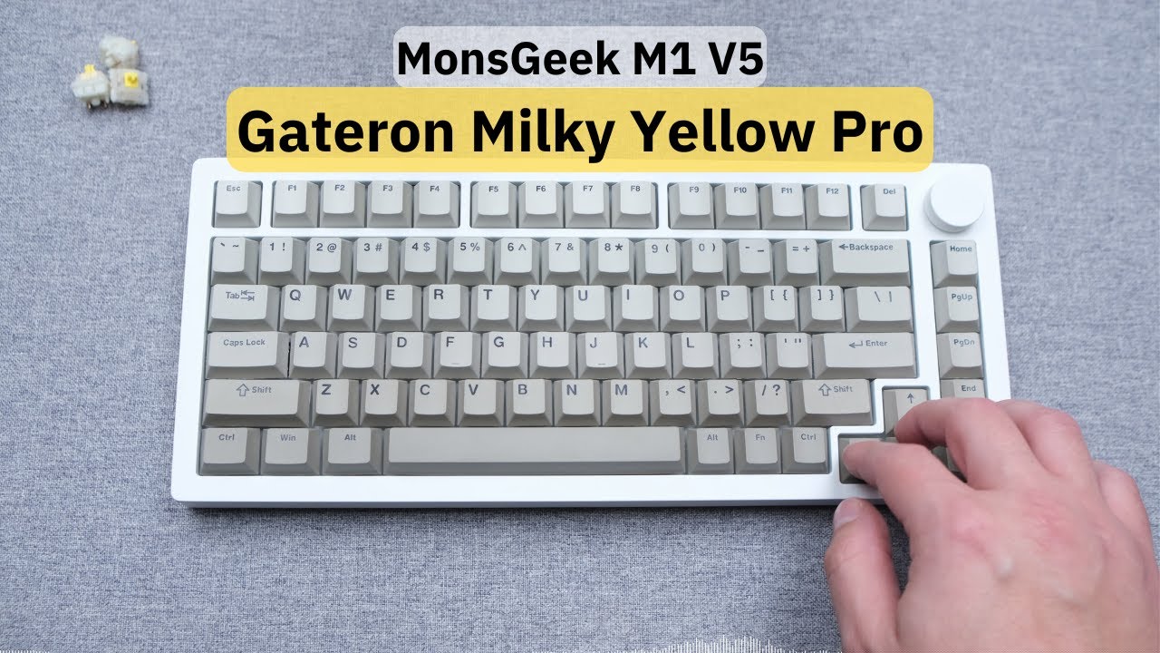 Gateron Milky Yellow Pro | MonsGeek M1 V5 | sound test