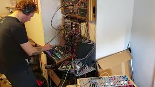 Buchla 208p Music Easel finally Synced with Minibrute 2s and friends!