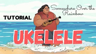 Video thumbnail of "🌈 Somewhere Over The Rainbow - Israel | Tutorial UKELELE (PDF letra + acordes)"