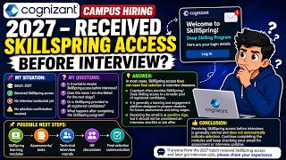 Cognizant Campus Hiring 2027 – Received Skill-Spring Access Mail Before Interview | Direct Selection