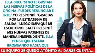 Mi jefa dijo 'renuncia'—yo la superé con patentes