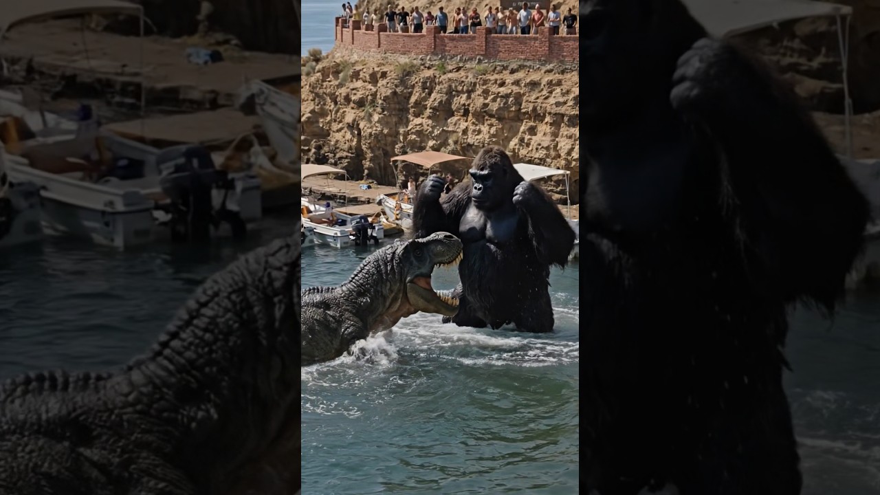 dinosaur VS King Kong 😱😨 