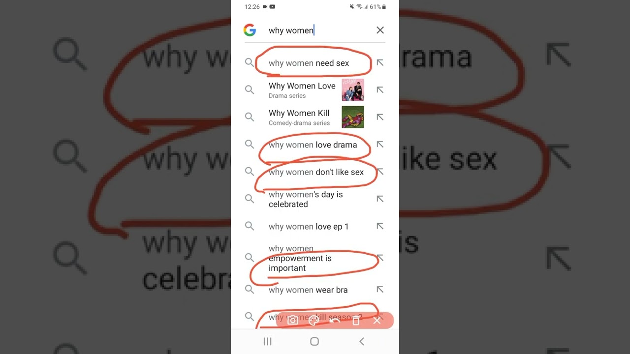 what people search about women in Google