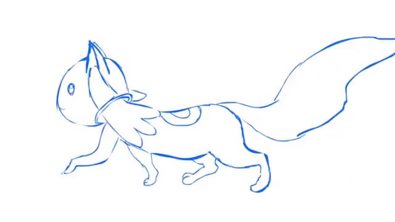 2D animation - kyubey walking