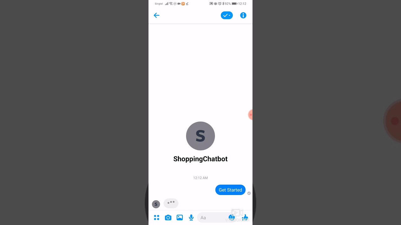 dialogflow chatbot for online shopping - response no at the end to end chat