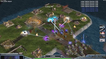 USA Laser ( Shockwave Mod ) - Command & Conquer Generals Zero Hour - 1 vs 5 HARD Gameplay