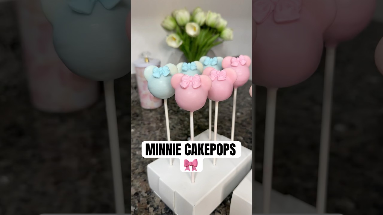 Minnie Mouse cakepop tutorial! Cute pastel colors! Full tutorial will be up soon! 🎀 