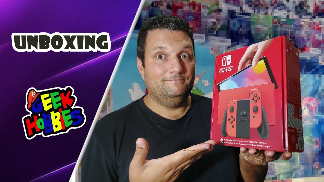 New Nintendo Switch OLED Mario Red Edition Unboxing 