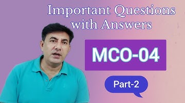 #MCO-04 #Important Questions with Answers [Part-2]