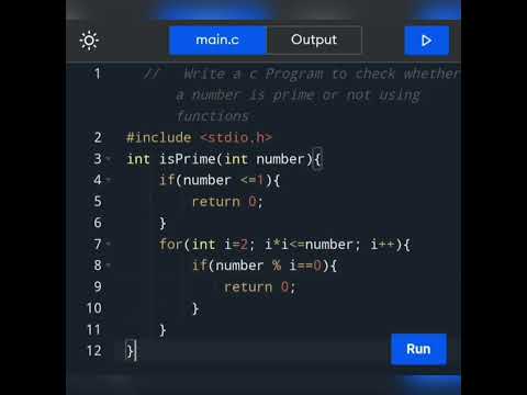How to write a c Program to check whether a number is prime or not ...