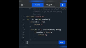 How to write a c Program to check whether a number is prime or not using functions.