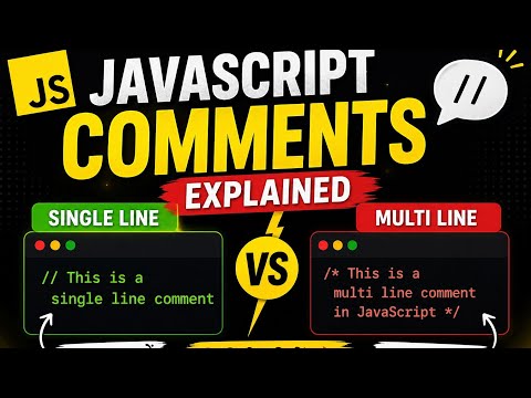 JavaScript Comments Explained | Single Line and Multi Line Comments in Hindi