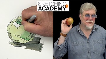 Course on Sketching Academy: Apple Stylization 3