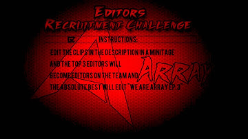 Array Editor Recruitment Challenge