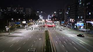 Evanescence - Bring Me To Life (Lyrics) | Street view | Night View | traffic View