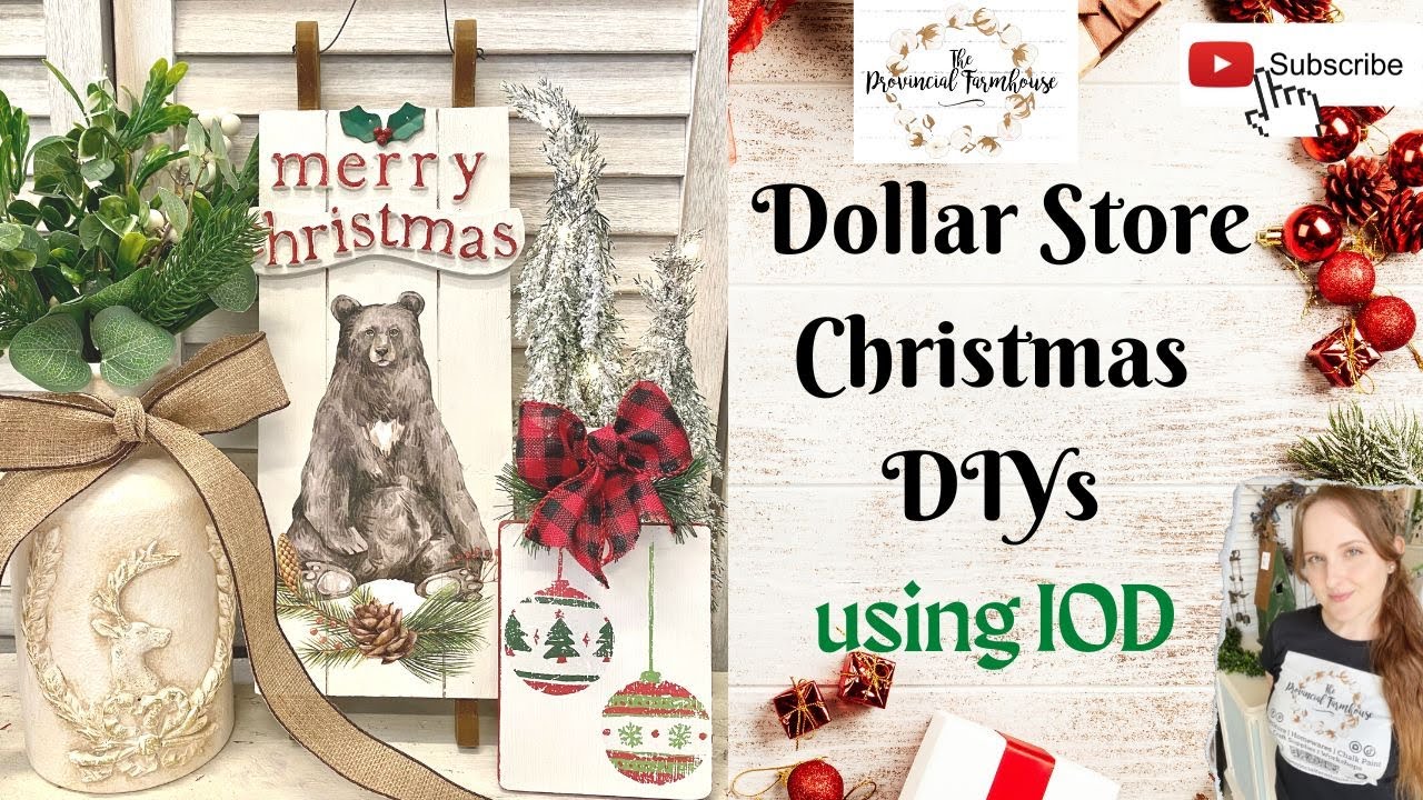 Dollar Store Christmas Decor DIYs using IOD | 2023 High End Budget Friendly Crafts