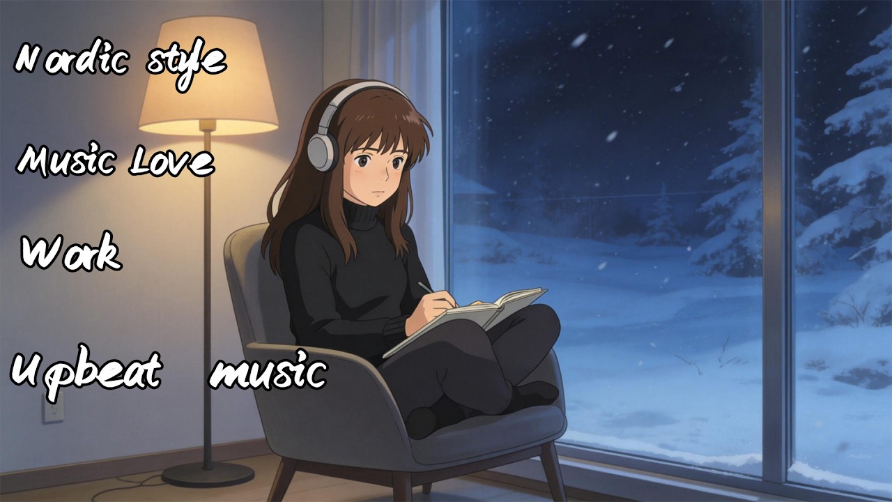 🎧Nordic Calm Night❄️🌆 | Instrumental Music for Sleep😴