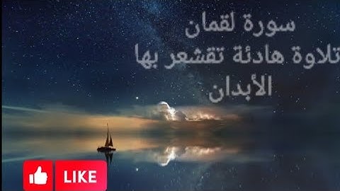 سورة لقمان   للقارئ حسام الدين عبادي  تلاوهة هادئة تقشعر الأبدان 💙