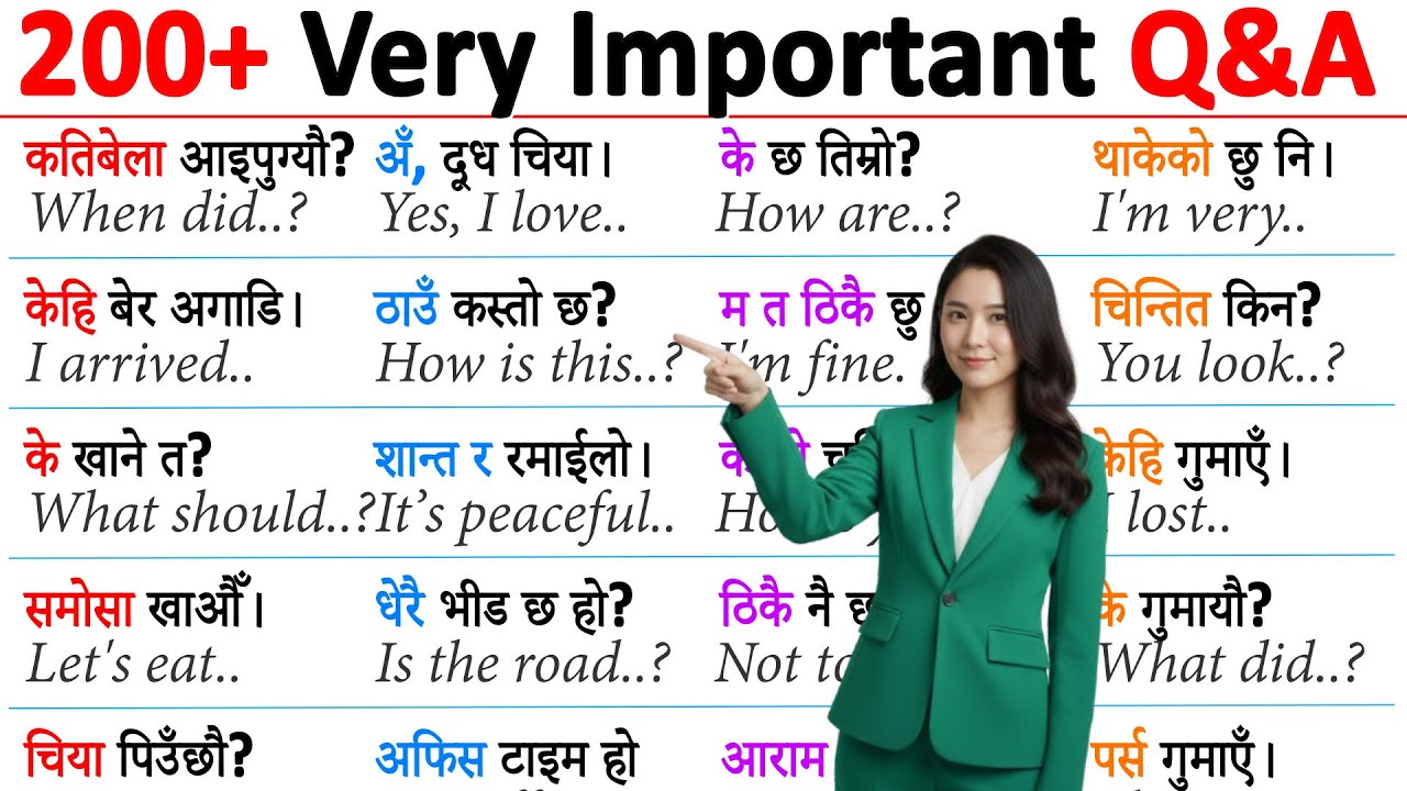 दैनिक बोलिने छोटा अङ्ग्रेजी वाक्यहरू /short basic English sentence daily spoken how to learn English