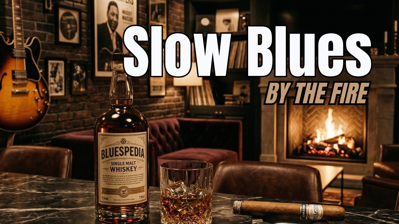 Bourbon Blues Lounge | Slow Electric Guitar for Warm Nights by the Fire