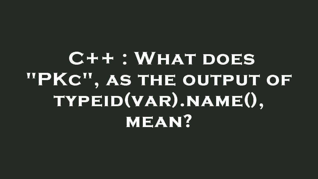 C++ : What does