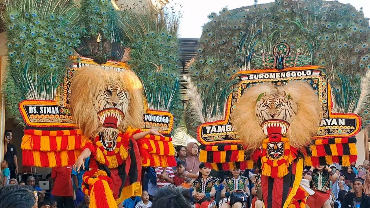 KEREN BANGET.!! ADU ATRAKSI PEMBARONG REOG PONOROGO GEGERKAN DESA SIMAN