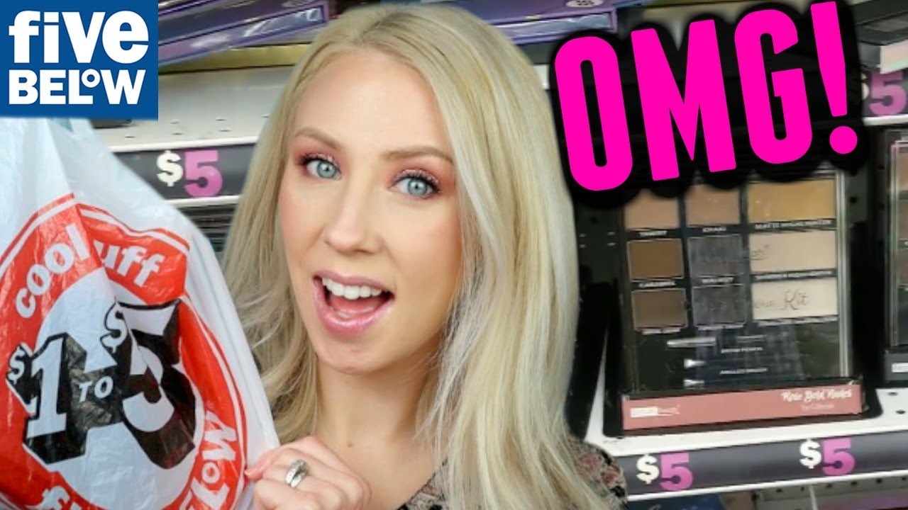 FIVE BELOW SHOPPING! Cheap Makeup Tutorial First Impressions Makeup
